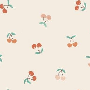 Cherries in Pink and Coral Cute Girls Room