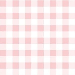 Pink and White Gingham Check Plaid by Sarah Price Medium Scale Perfect for bags, clothing and quilts