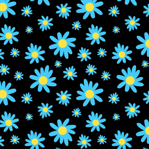 Sunny Flower Power! - black, medium 