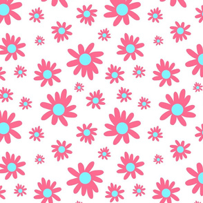 Sunny Flower Power! (pink) - white, medium 