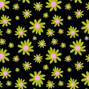 Sunny Flower Power! (gold) - black, medium 