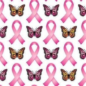 Butterflies with Rose Pink Ribbons v3-06