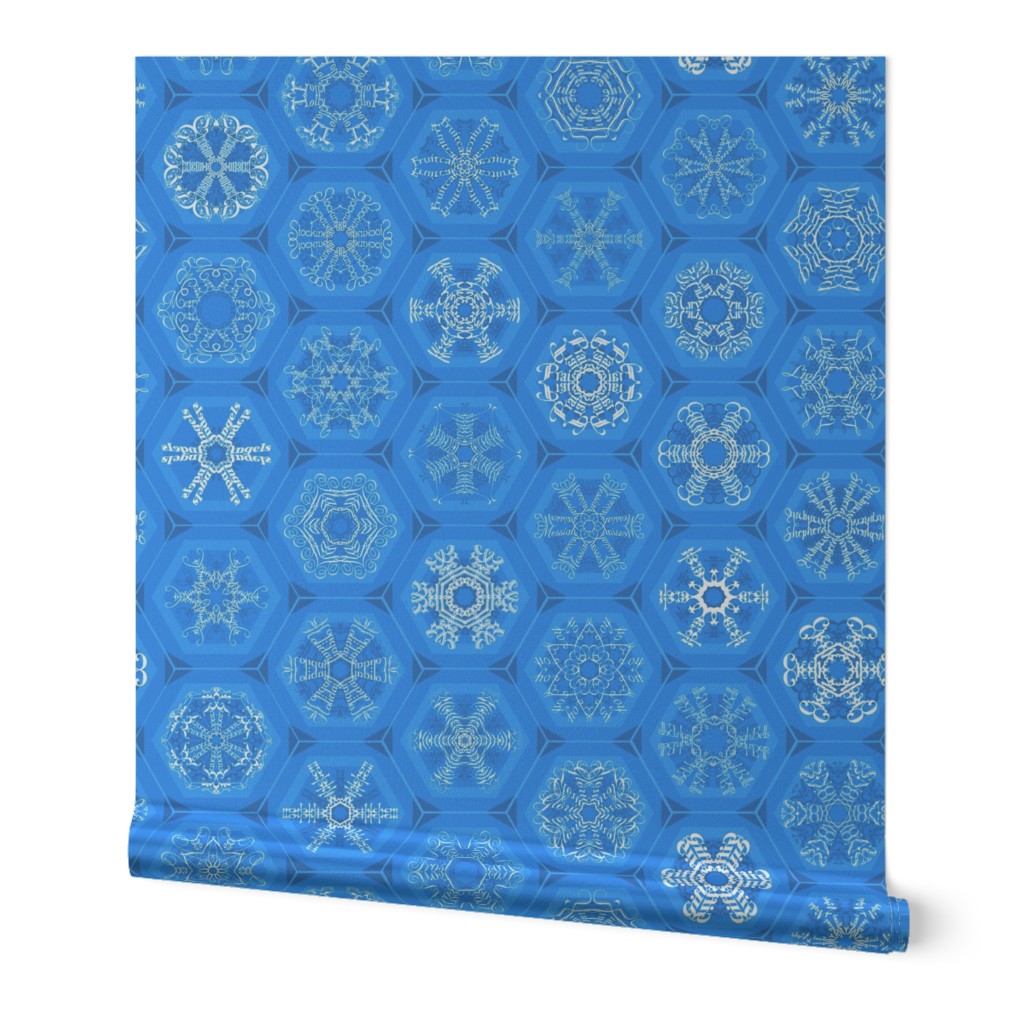 blue snowflake mini-ornaments