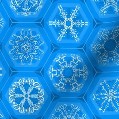 blue snowflake mini-ornaments