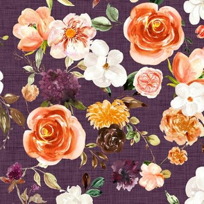 Mauve Linen Fall Wedding Floral Autumn Floral