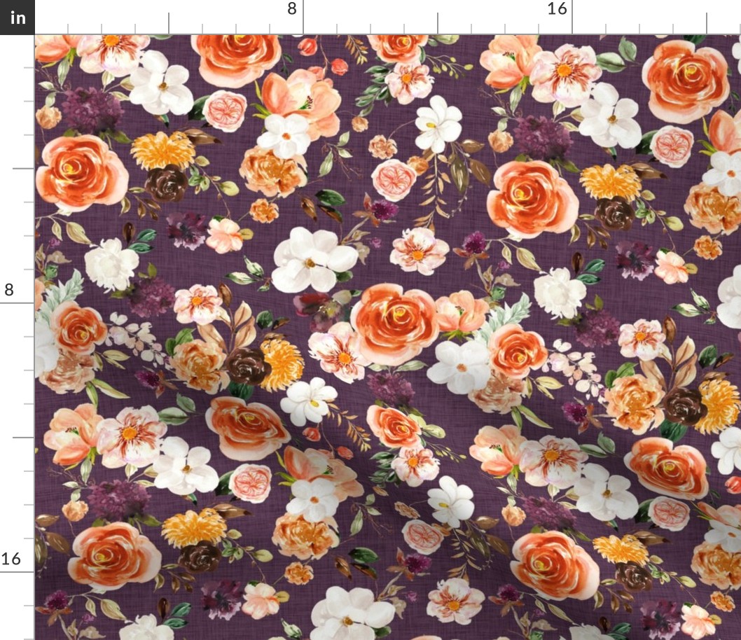 Mauve Linen Fall Wedding Floral Autumn Floral