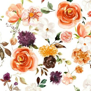 White Fall Wedding Florals Autumn Floral