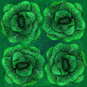 Green Cabbage Allover Print for Placemat