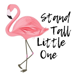 Stand Tall Little One Flamingo Pillow Front