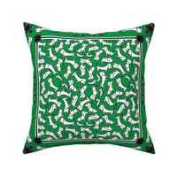 Doodle Basset Bandanas (Green)