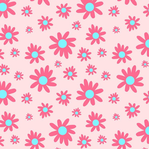 Sunny Flower Power! (pink) - baby pink, medium 
