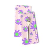 Sunny Flower Power! (purple) - baby pink, medium 