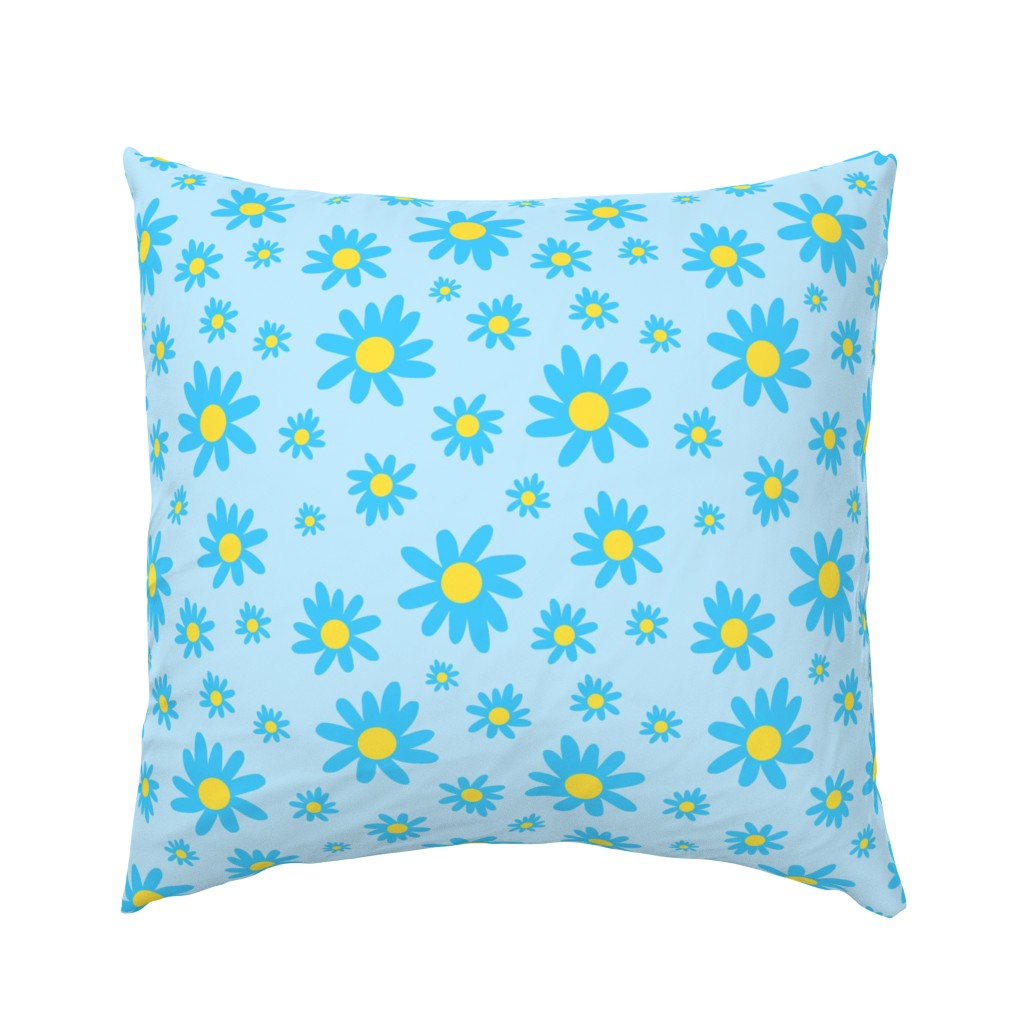 Sunny Flower Power! - baby blue, medium 