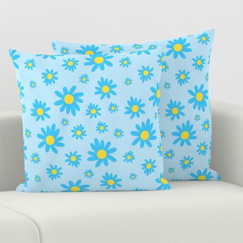 Sunny Flower Power! - baby blue, medium 