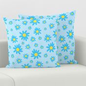 Sunny Flower Power! - baby blue, medium 