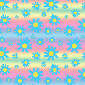 Sunny Flower Power! - rainbow, medium 