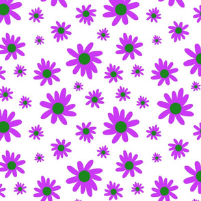 Sunny Flower Power! (violet) - white, medium 