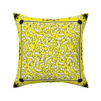 Doodle Basset Bandanas (Yellow)