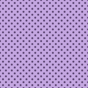 Polka Dots Violet Gray on Lilac