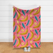 Banana and Cranberry Pink Delight / Large Scale