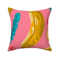 Banana and Cranberry Pink Delight / Large Scale