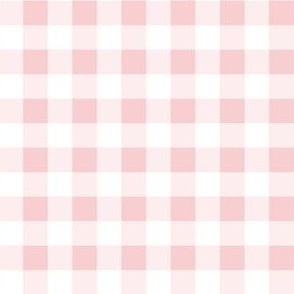 Pink and White Gingham Check Plaid  by Sarah Price  Medium Scale Perfect for bags, clothing and quilts