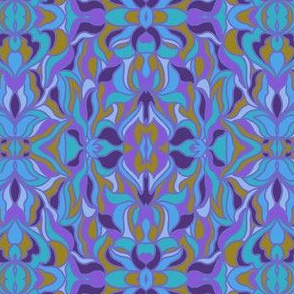 Stain Glass Mosaic Look Lavender Purples Tones
