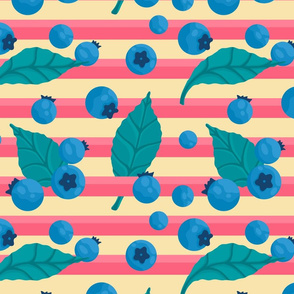Melancholic Blueberry Pattern / Medium Scale