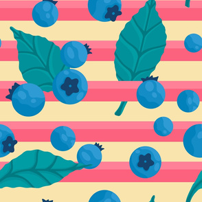 Melancholic Blueberry Pattern / Large Scale
