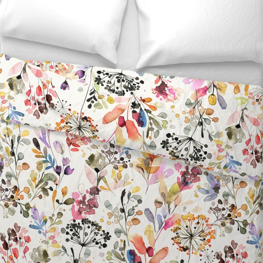 Wild grasses Large Duvet Cover | Spoonflower