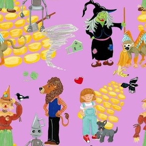 funny children's characters on Lilac, The wizard of Oz
