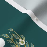 6” Embroidery Pix | Moonlight Dragonflies | Deep Cool Green