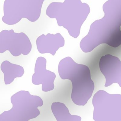 MEDIUM purple cow print fabric