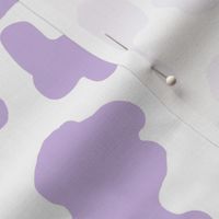 MEDIUM purple cow print fabric