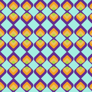 Retro graphic geometric pattern blue purple
