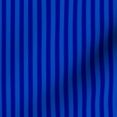 Sapphire Blue Bengal Stripe Pattern Vertical in Navy Blue