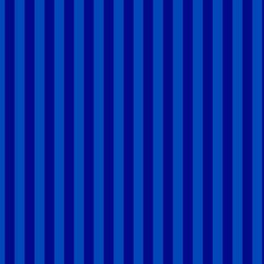 Sapphire Blue Bengal Stripe Pattern Vertical in Navy Blue