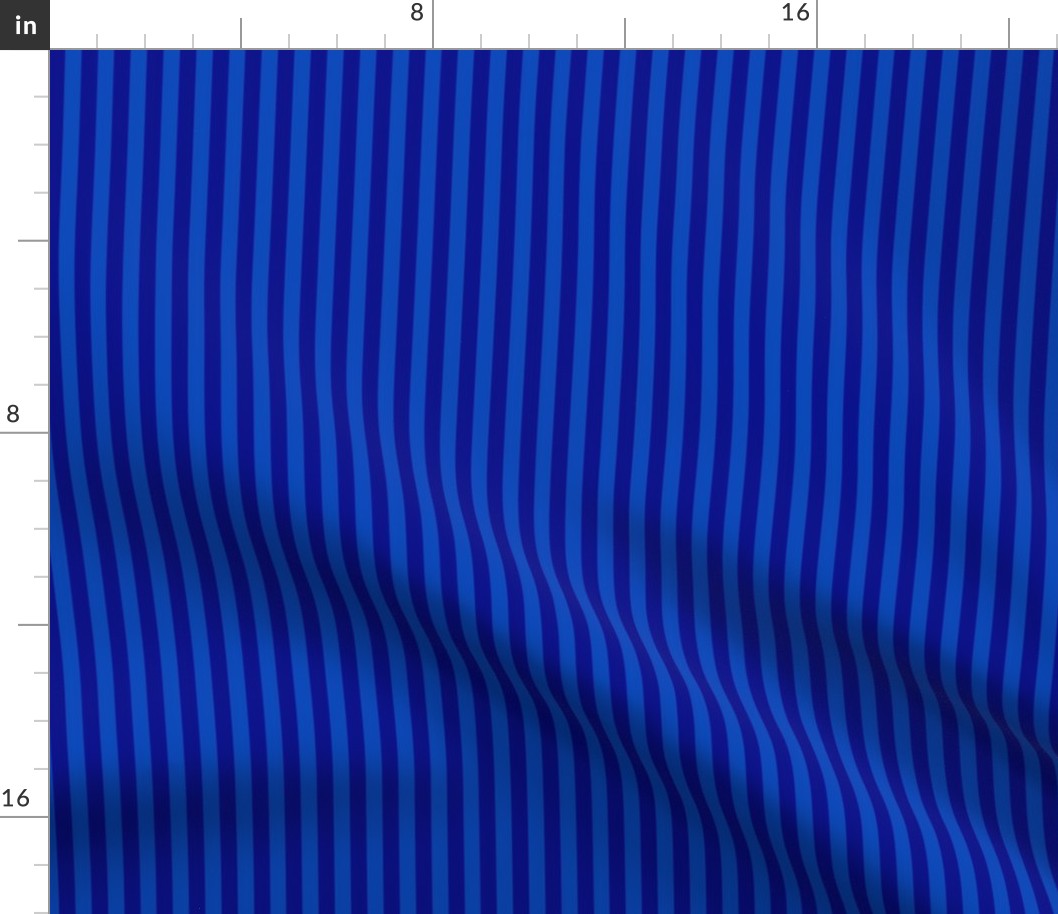 Sapphire Blue Bengal Stripe Pattern Vertical in Navy Blue