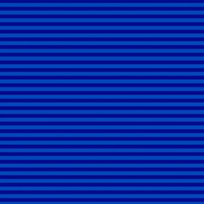 Small Sapphire Blue Bengal Stripe Pattern Horizontal in Navy Blue