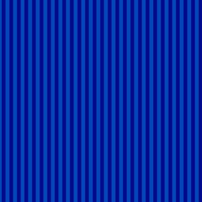 Small Sapphire Blue Bengal Stripe Pattern Vertical in Navy Blue