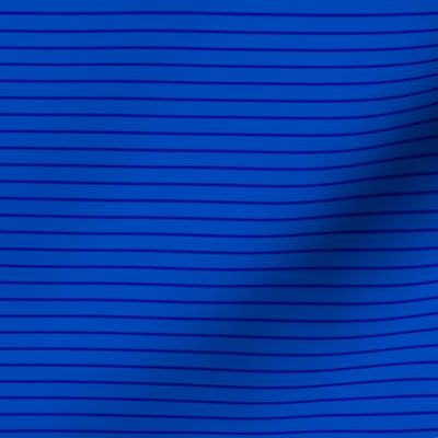 Small Sapphire Blue Pin Stripe Pattern Horizontal in Navy Blue