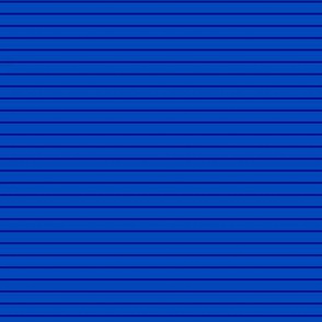 Small Sapphire Blue Pin Stripe Pattern Horizontal in Navy Blue