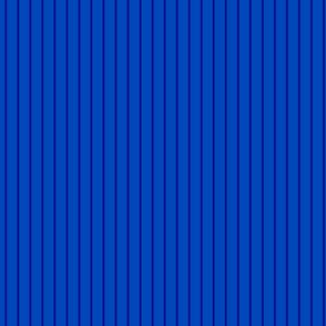 Small Sapphire Blue Pin Stripe Pattern Vertical in Navy Blue