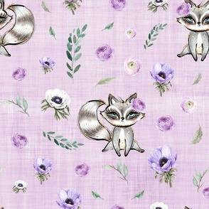 racoon lilac linen