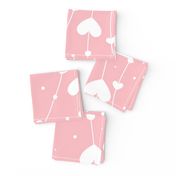 Large Floating Valenting Hearts Kite Strings White Pink