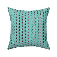 Painted duck print - turquoise (mini)