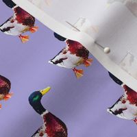 Painted duck print - lilac (small)