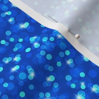 Small Sparkly Bokeh Pattern - Sapphire Blue Color