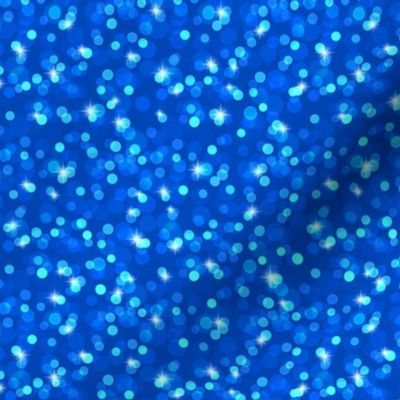 Small Sparkly Bokeh Pattern - Sapphire Blue Color