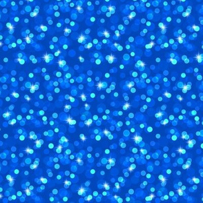 Small Sparkly Bokeh Pattern - Sapphire Blue Color